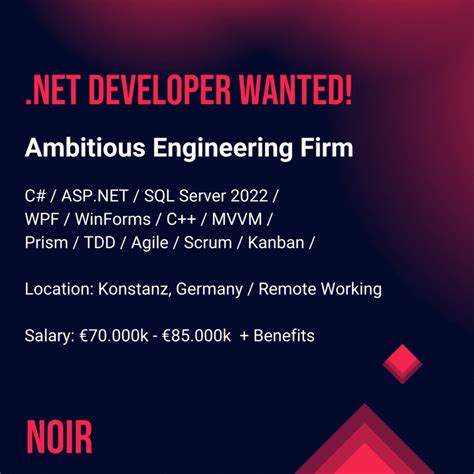 noir job recruitment.